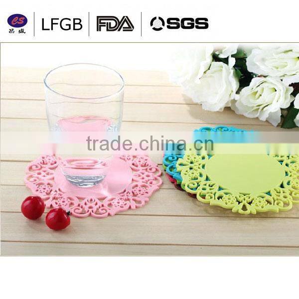 elegant good products popular silicone pot mat&silicone cup mat&anti-slip silicone baking mat