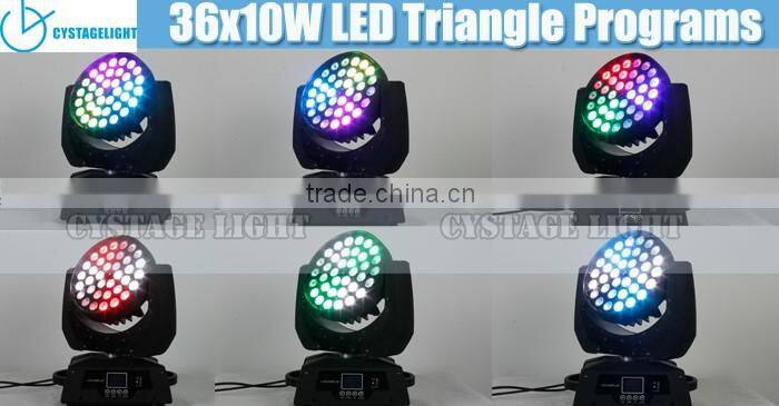 36x10W Triangle Programs LED Wash Moving Head Light