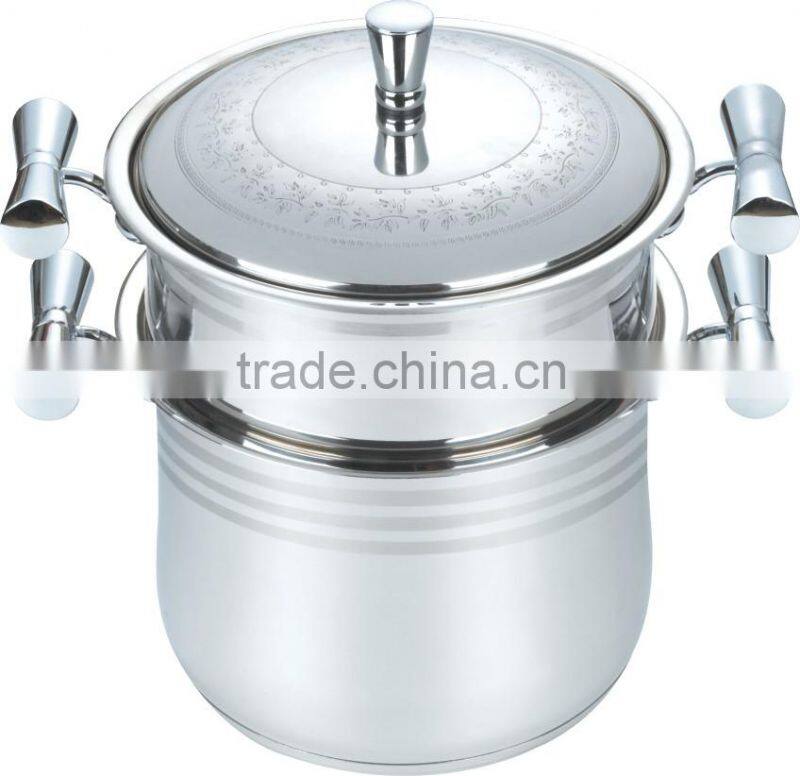 AH3594 sainless steel double boiler ( steamer set )