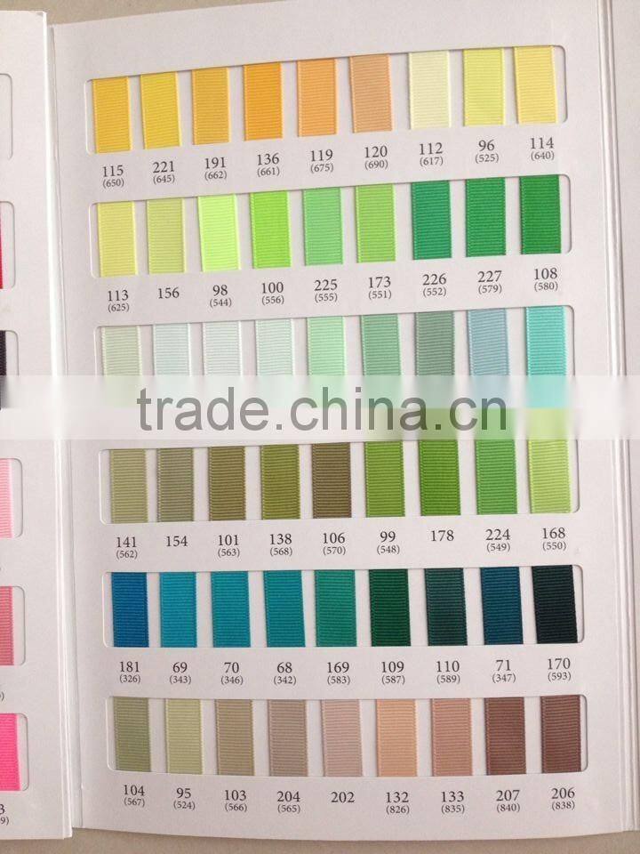 3/4" Yellow Wave Pot Polyester Grosgrain Ribbon