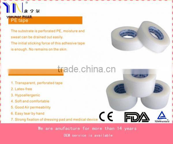 medical cotton sports tape/medical zinc oxide tape