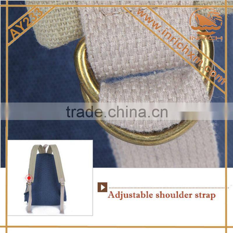 Colleage Student's School Bag Canvas Rucksack Backpack