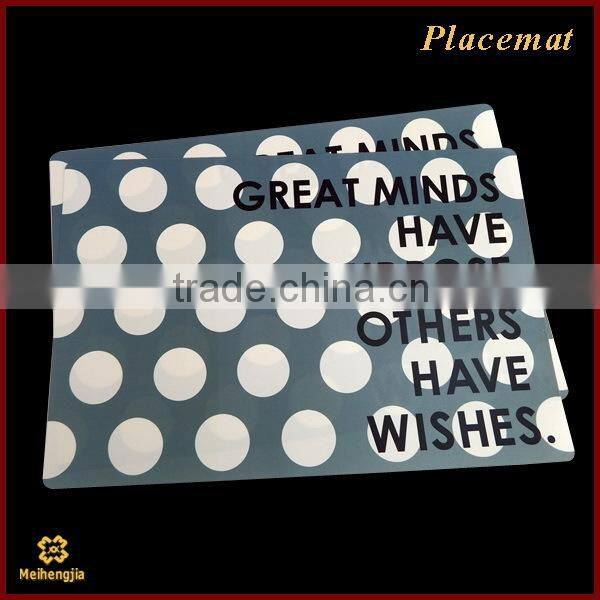 China supplier hotsale Brown pattern pvc place mat