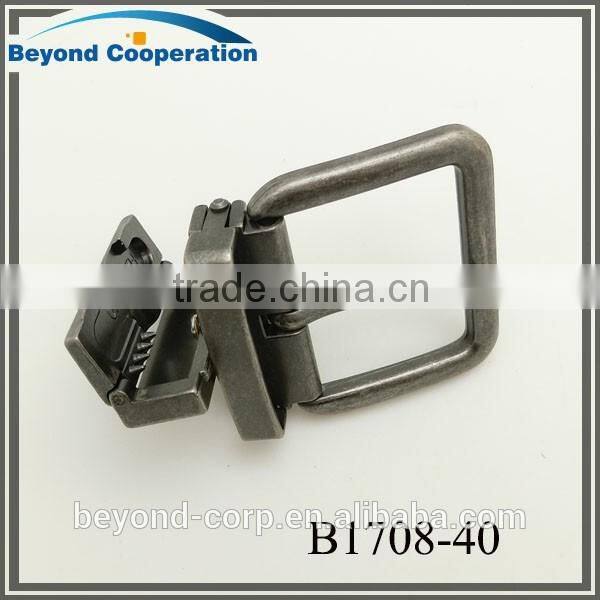 38mm teeth screw fixed reversible leather strap buckle