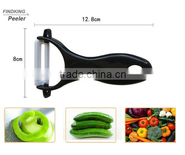 Top quality Gifts Zirconia black blade black handle 3" 4" 5" inch + Peeler + covers ceramic knife set kitchen fruit knife set