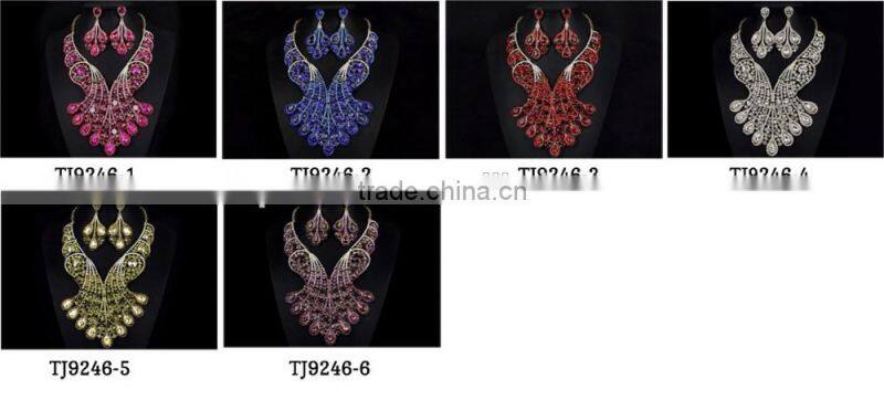 2016 New arrival costume & fashion jewelry for Aso ebi party/High end fashion jewelry necklace wholesale
