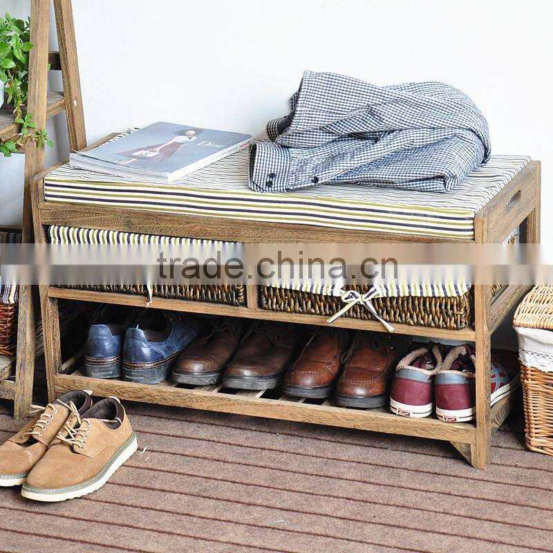 Contracted fashion entrance solid wood shoe cabinet