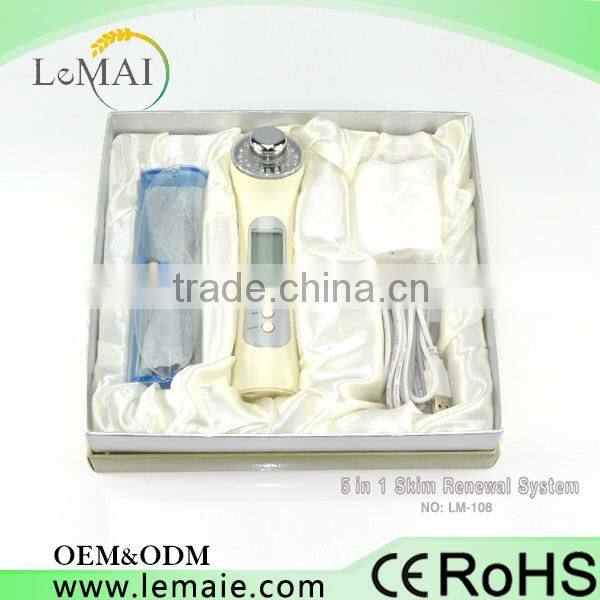 ultrasonic photon facial massager 5 in 1 beauty instrument