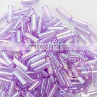Feilang 16mm black long hollow glass tube beads