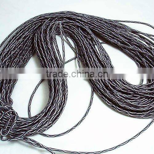 Supply new style garment used elastic antifatigue black elastic rope