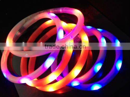 New pet products silicone waterproof luminous dog collars