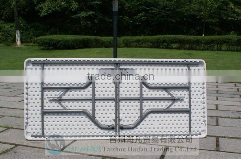 hot sell 6FT blow molding plastic dining table for restaurant/high quality dining plastic table with removable legs
