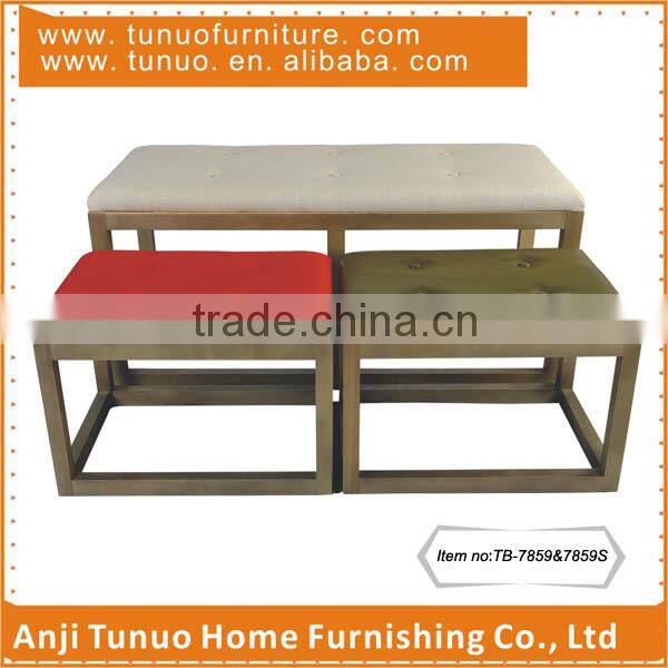 Bench&footstool,Changing shoes,a set,buttons on seat,TB-7859&7859S