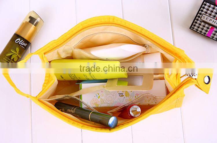 Promotional Various Color Small Round Cosmetic Bag With Mirror
