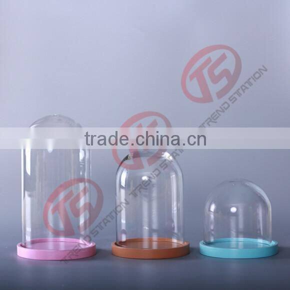 bell shape glass cloche with base
