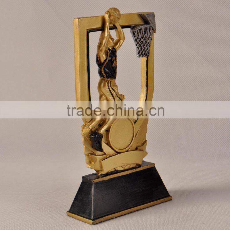 Golden basketball resin souvenir sports awards