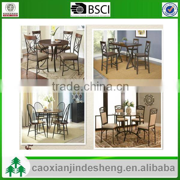 for import market metal frame dining room furniture table and chairs
