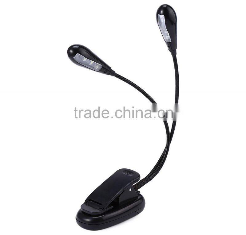 8 LEDs 4.5V 1.2W Rechargeable Flexible LED Lamp Eye Care Clip Light for Music Stand Book Reading