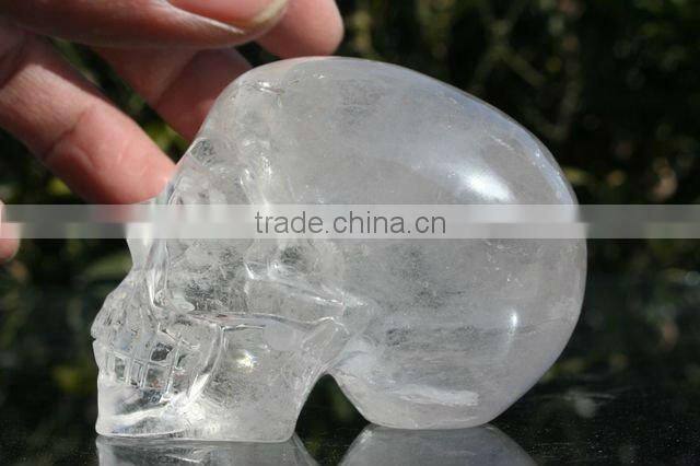 Rare Stuning Quartz Rock Crystal Skull Carving