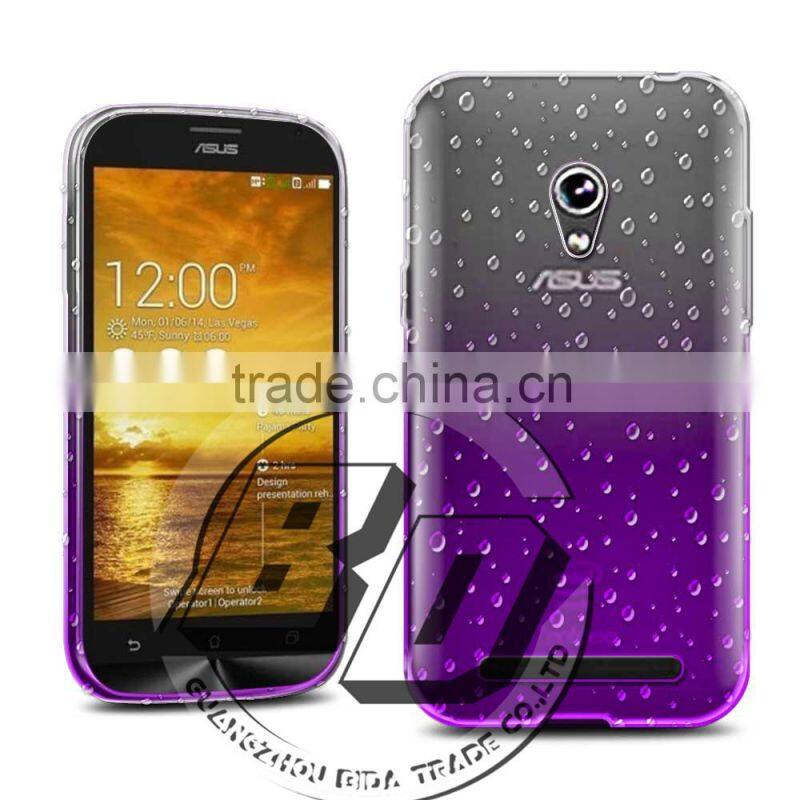 Newest Stylish 3D Raindrops Gradient Color Style Transparent Hard PC Case For ASUS Zenfone 5 Lite mobile phone case cover