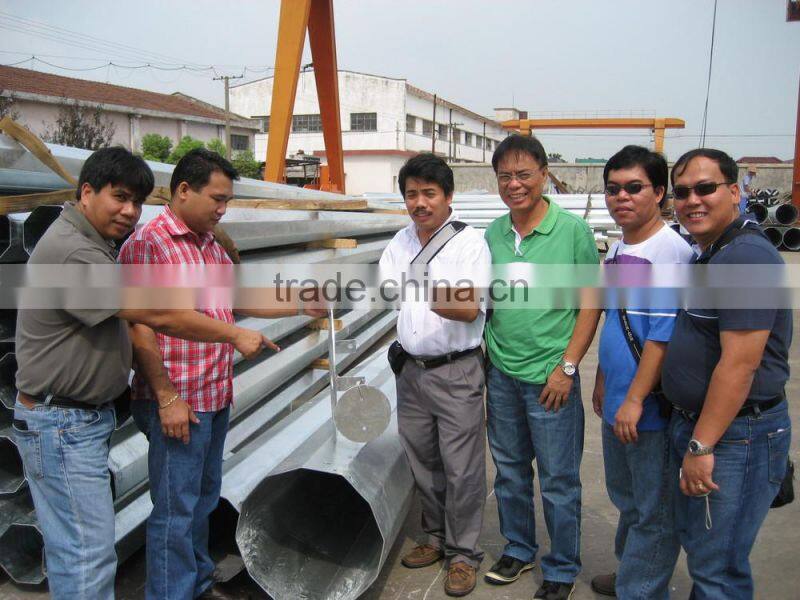 138kv,110kv,69kv polygonal galvanized steel pole