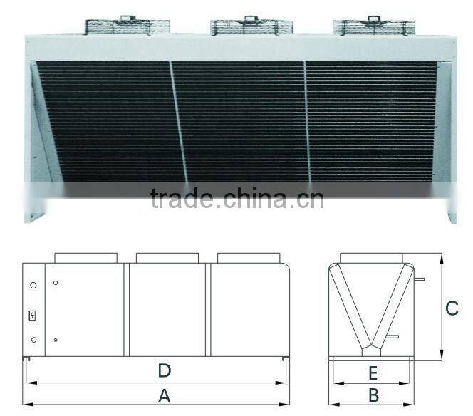 Refrigeration Air Cooled Fin Condenser For Cold Room