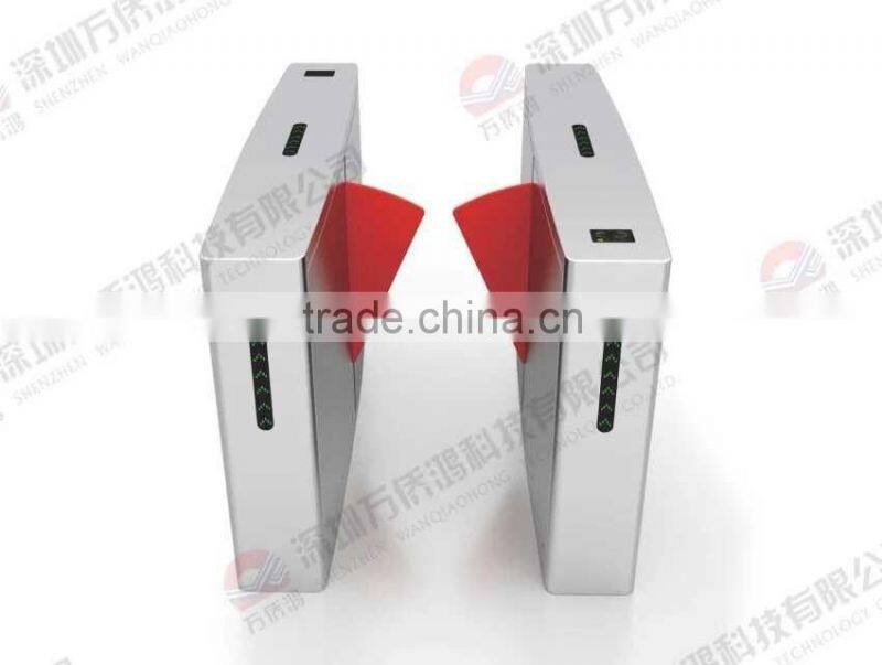 rfid card or fingerprint time attendance flap turnstile gate with access control system