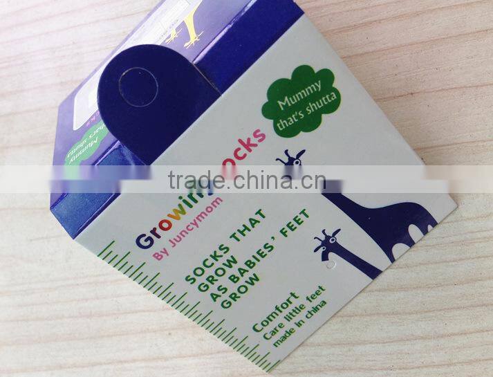Customerized hangtag paper tag printing sock header card