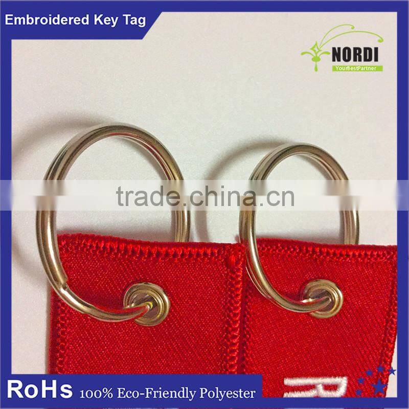 2016 hot sale embroidery keychain