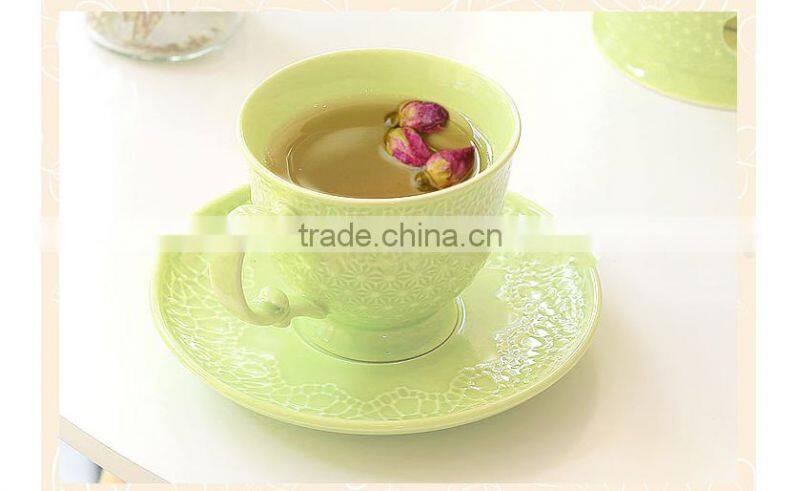Good Quality Creative Customized Pure Color Bone China Ceramics Tea Set