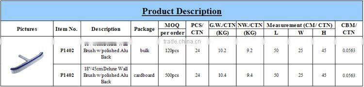 Factory Deluxe Wall Brush with Polished Alu Back (P1402)