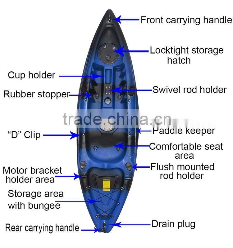 2015 hot sale multifunctional single seat kayak/cheap kayak/fishing kayak
