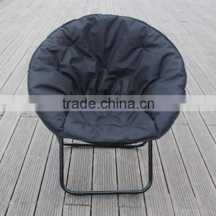 leisure folding round chair, padding cotton chair , black , comfortable