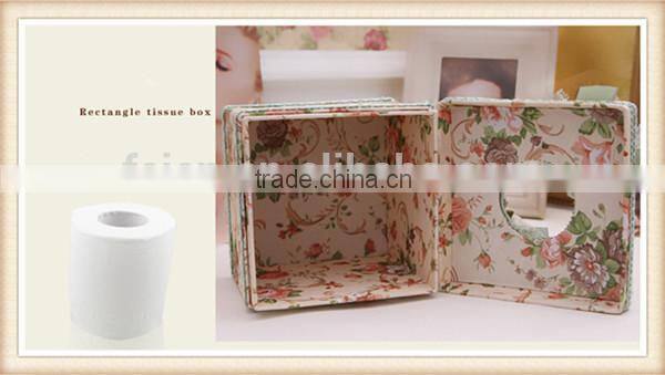 Fancy decorative square fabric tissue box