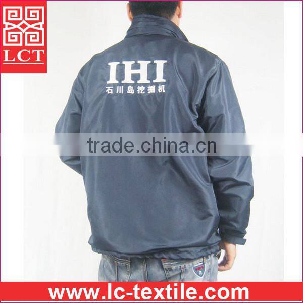 China clothing manufacturer wholesale windproof 190T polyester mechanic us navy work jacket with your own brand print(LCTU0066)