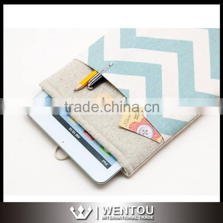 Personalized Button Closure Chevron Pad Case