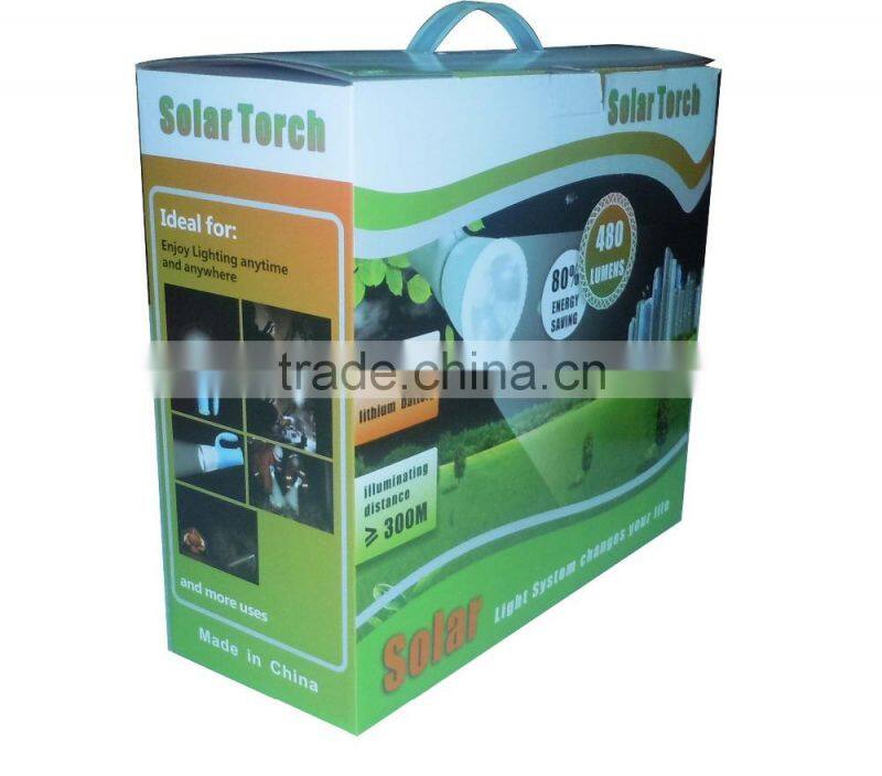 8W solar portable lantern solar emergency light with USB and mobile phone charger