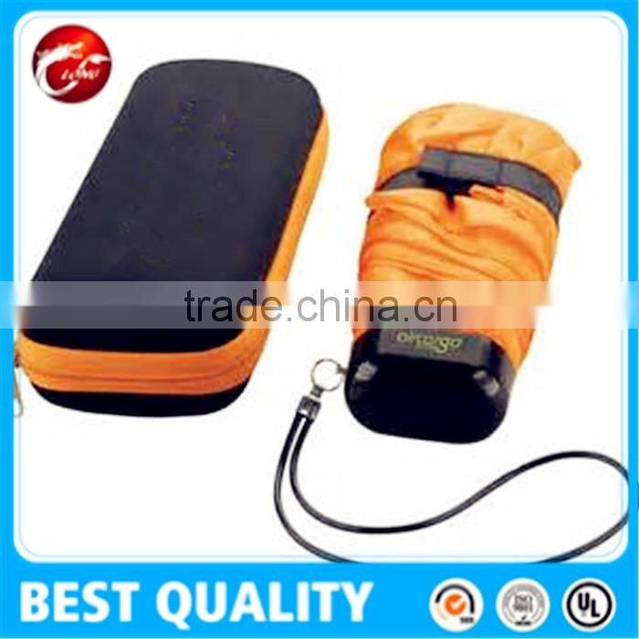 aluminum case umbrella with zipper,5 fold umbrella with EVA case
