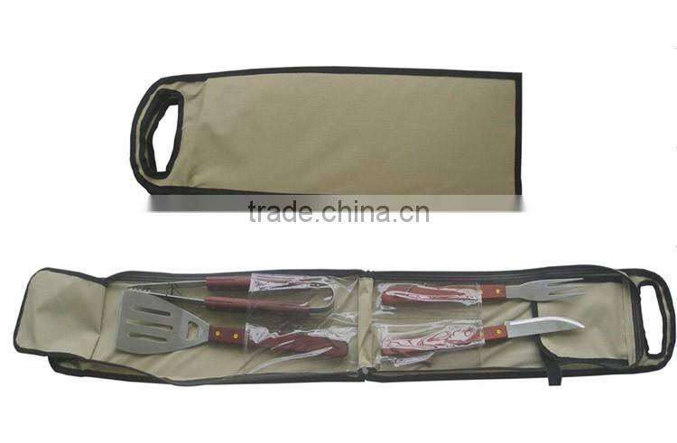 4PC BBQ Grill Tools Set with oxford handbag