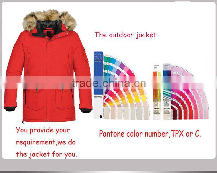 2015 high quality outwear fur hood waterproof winter jacket