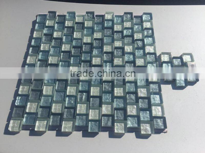 thickness 8mm glass mosaic tile (crystal glass)