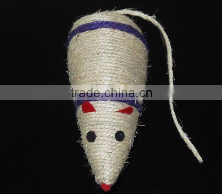 nature sisal mouse cat toy