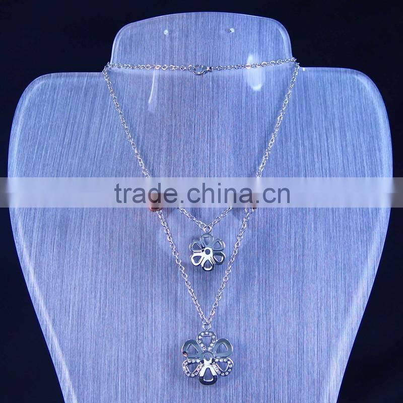 fashion Rhodium color pendant necklace