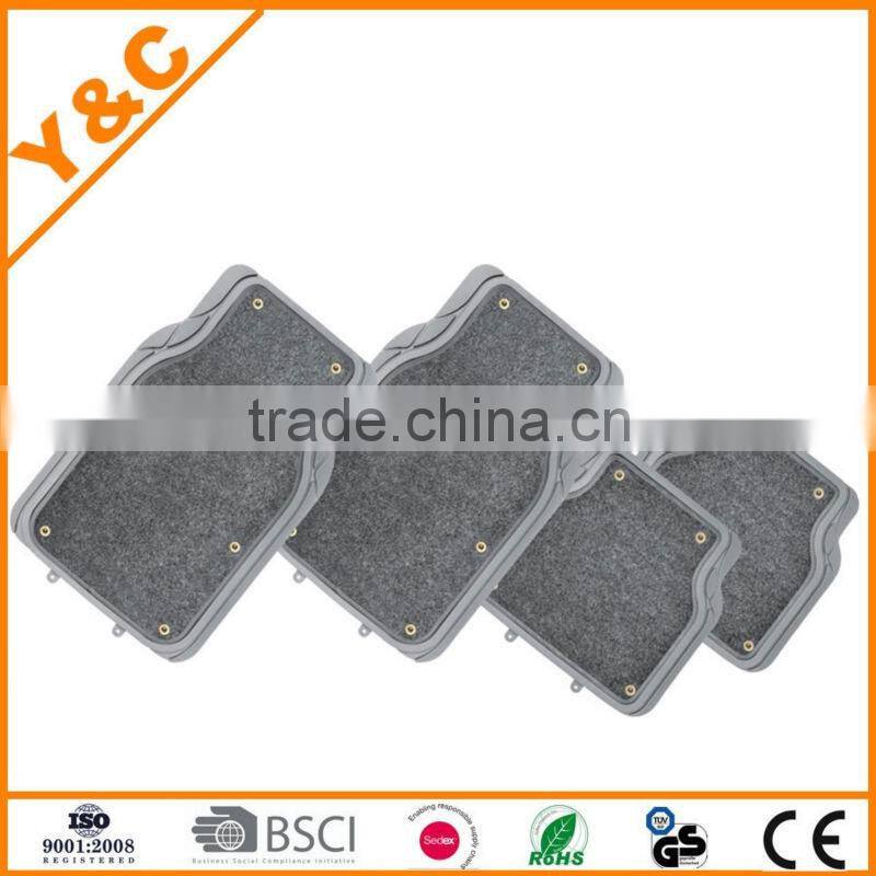 embroidered flame for russia and europe markets gigging and non-slip pvc car mat