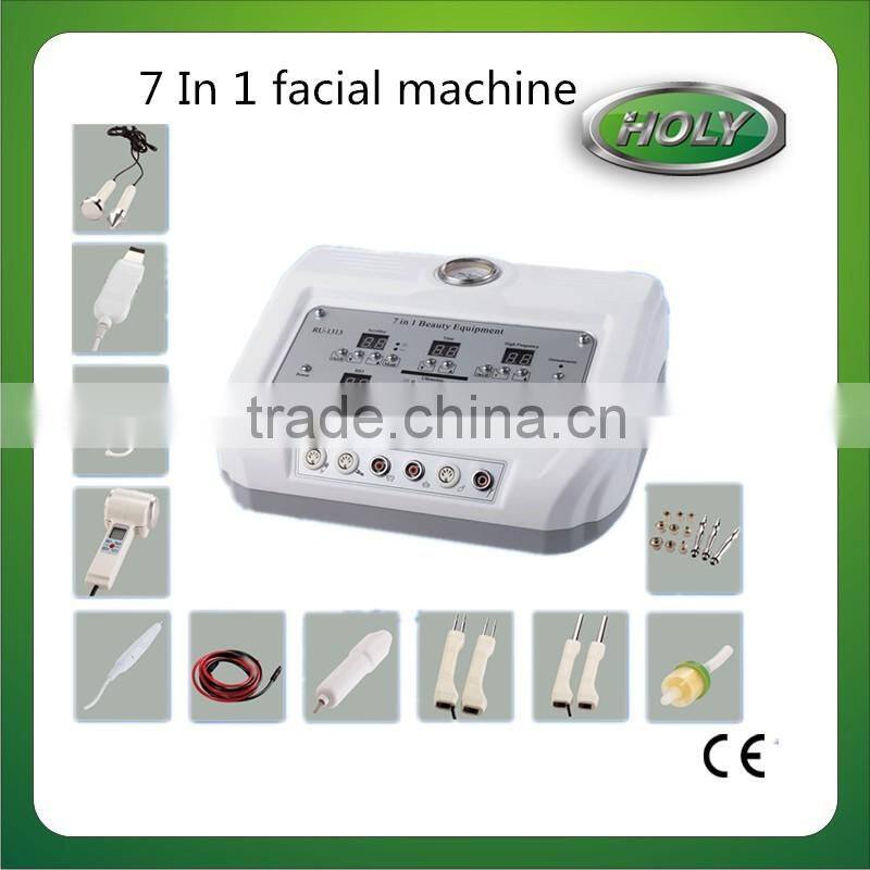 Hottest ultrasonic skin scrubber diamond dermabrasion portable 7 in 1 facial machine