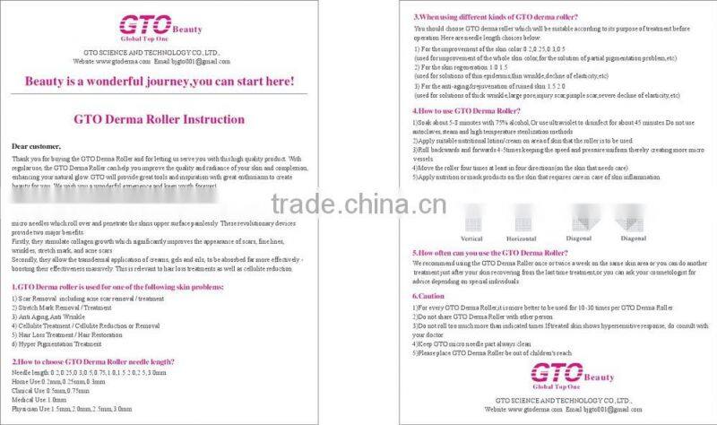 Micro Needle Derma Roller Medical Grade Needle Dermaroller