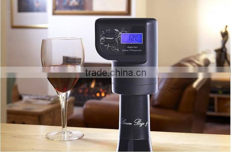 smart Intelligent Automatic Wine whiskey champagne Preserver Electric Vacuum Pump Digital Temperature for wine lover