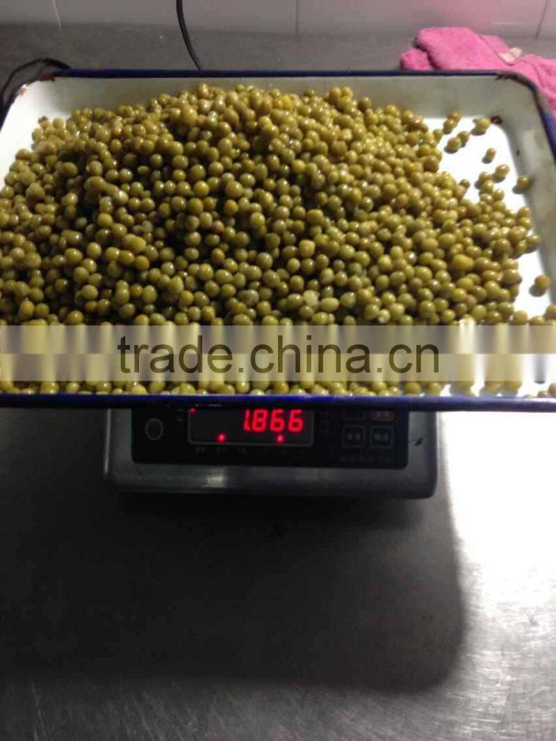Brand canned green peas with fresh material from canning factory