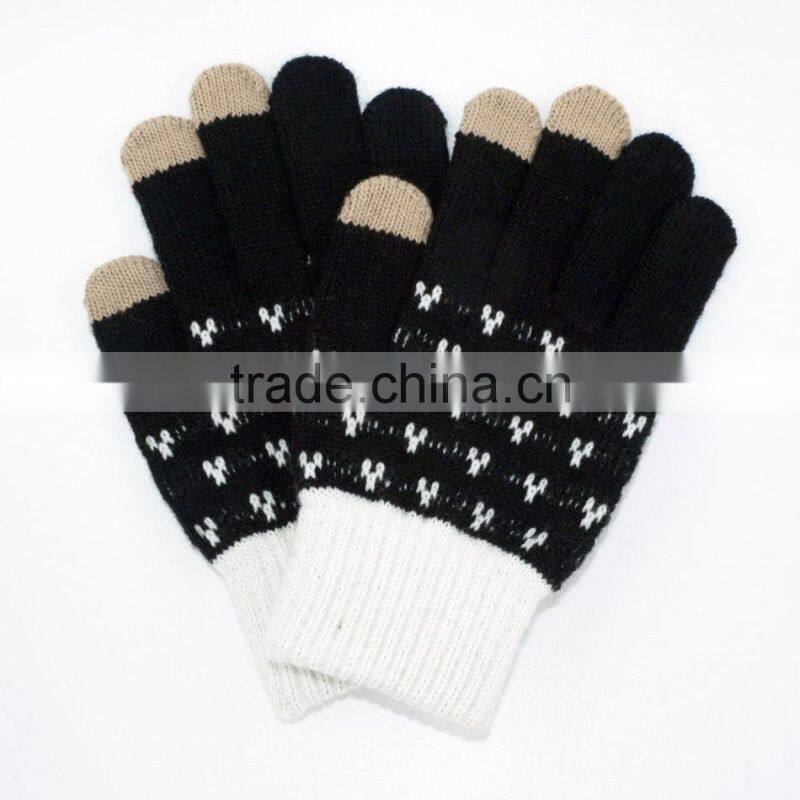 Knit Touchscreen Gloves with Conductive Fingertips for Use with All Touchscreen Electronic Devices