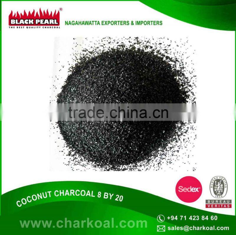Virtually Smokeless and Completely Odourless 8/20 Granule Coconut Charcoal